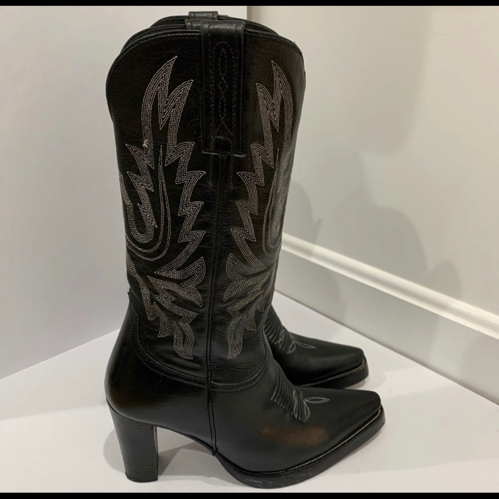 Charlie 1 Horse leather heeled cowboy boots Sz 6